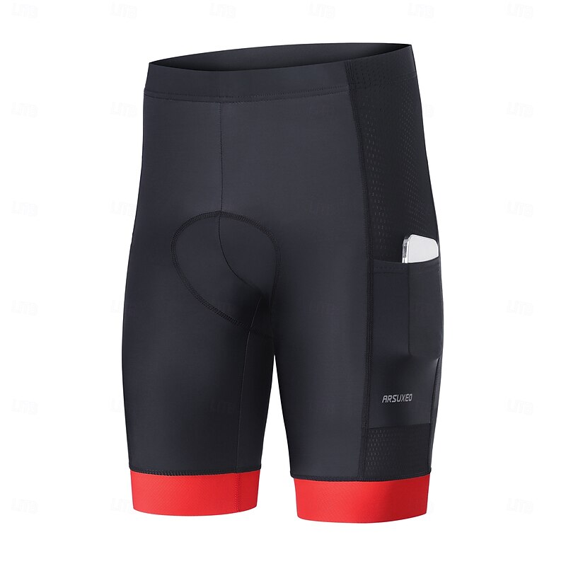 Arsuxeo Men's Solid Color Cycling Road Shorts Cycling Underwear Shorts Cycling Pants Bike Shorts Tights Form Fit Mountain Bike MTB Road Bike Cycling Sports Reflective Strips Stretchy Comfortable2