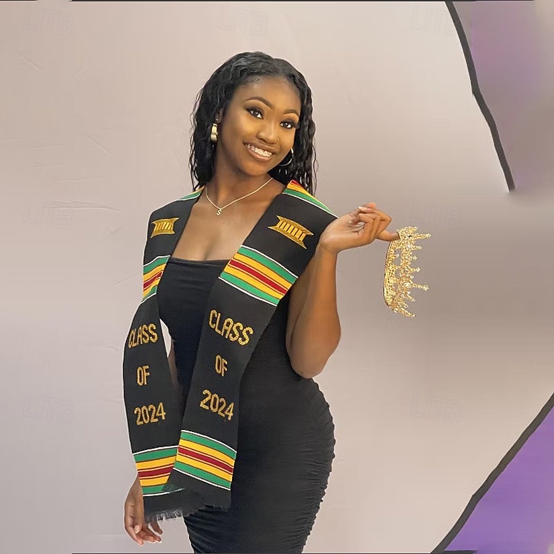 Unisex Graduation Stole, Plain Graduation Sash, Honor Stole for Students, Double-Layered Tassel Satin Graduation Stole, 2025 Graduation Honor Sash, Adult Ceremony Scarf2