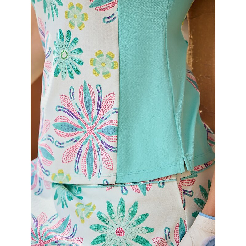 Women's Golf Polo Shirt Mint Green Short Sleeve Shirt Ladies Golf Attire Clothes Outfits Wear Apparel4