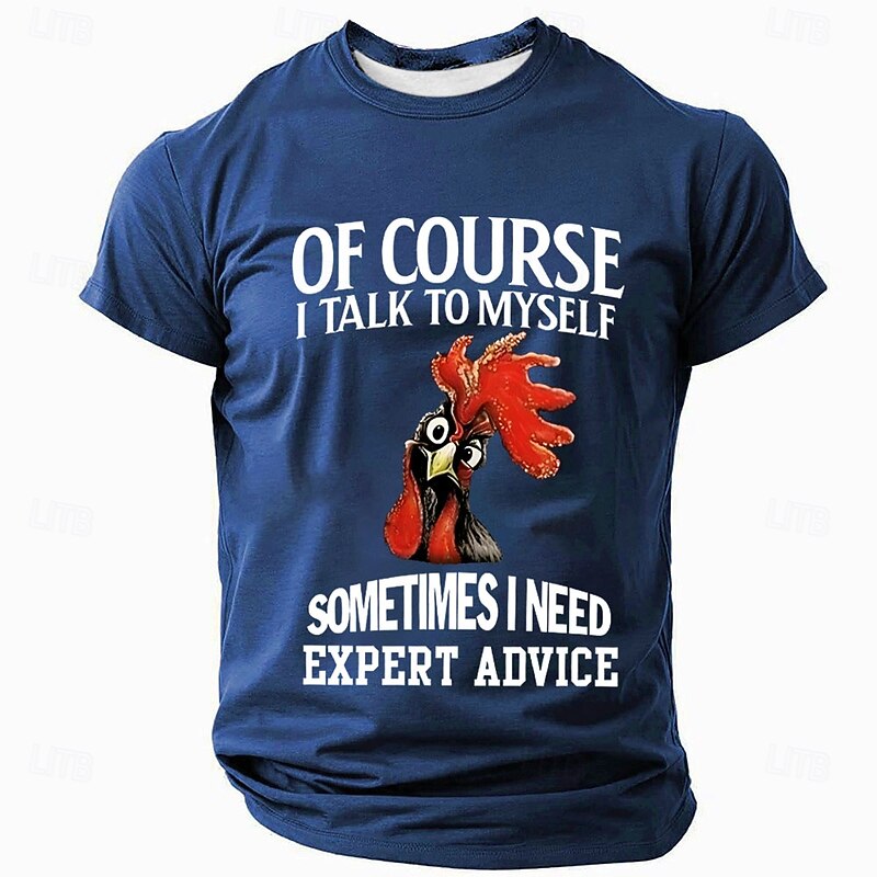 Men's Animal Funny T Shirt Short Sleeve T shirt 3D Print Crew Neck Shirt Fashion Exaggerated Daily Party Street Casual Black Red Blue Summer Spring All Seasons Clothing Apparel S M L XL XXL XXXL2