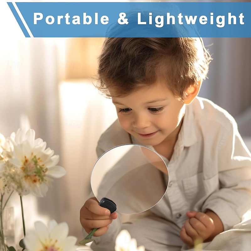 5X Hands Free Magnifying Glass Adjustable Magnifier with4.33in Diameter Lens and Stand Neckwear for Reading Seniors Low Vision Sewing Crafting Cross Stitch Inspection Repair4