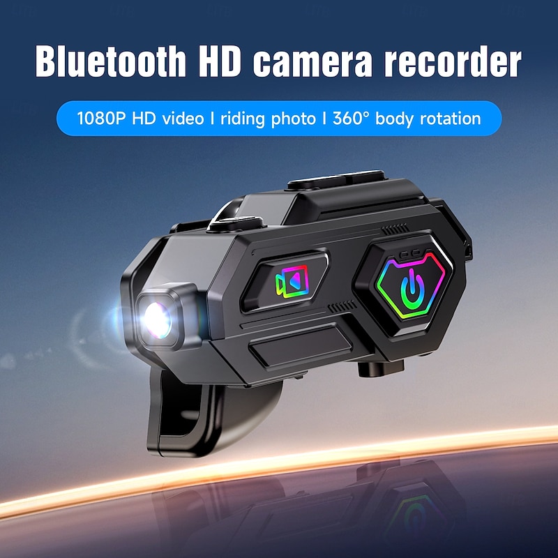 4K HD shooting all-in-one motorcycle intercom helmet dash cam bluetooth headset