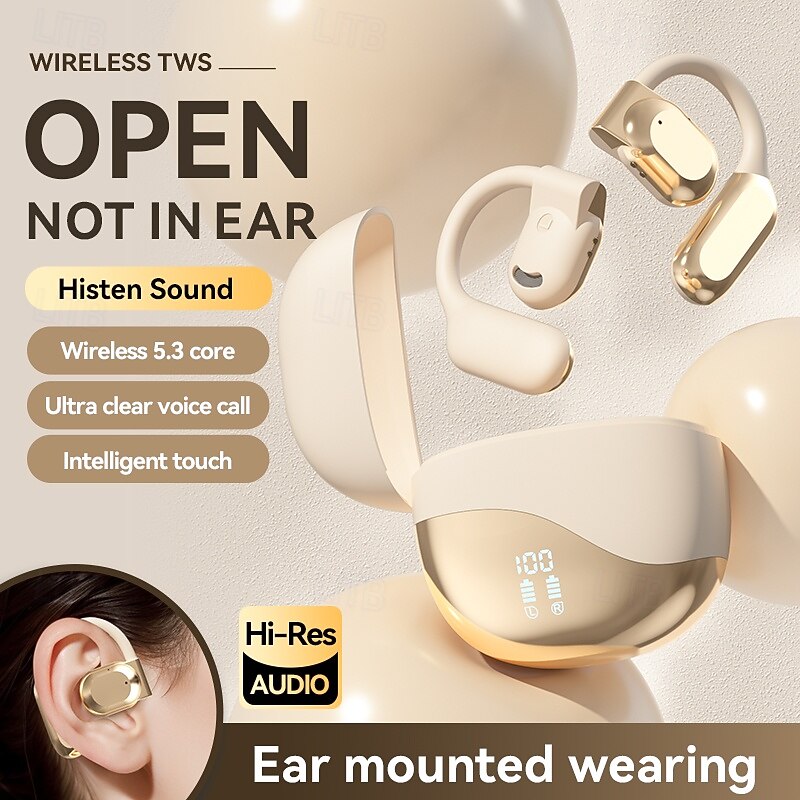 M62 Hands Free Telephone Driving Headset Ear Hook Bluetooth 5.3 Ergonomic Design Stereo Surround sound for Apple Samsung Huawei Xiaomi MI  Yoga Fitness Gym Workout Mobile Phone3