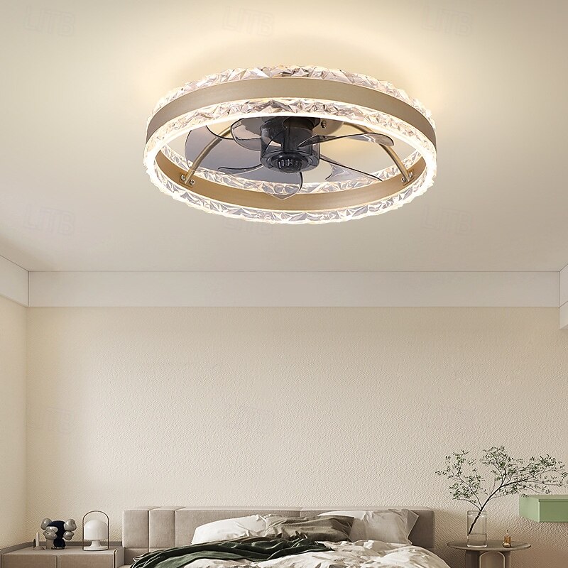 40 cm Dimmable Ceiling Fan Metal Acrylic Modern Nordic Style 220-240V2