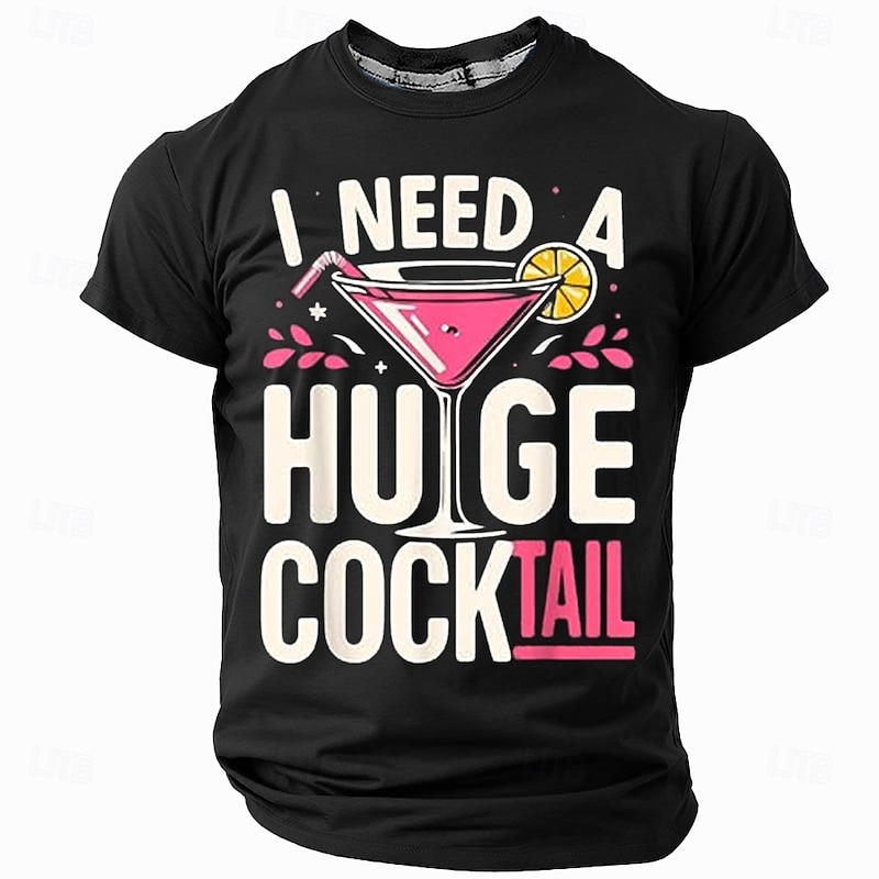 Men's Funny Slang T Shirt Short Sleeve T shirt 3D Print Crew Neck Shirt Fashion Daily Street Daily Black Blue Gray Summer Spring Clothing Apparel S M L XL XXL XXXL3