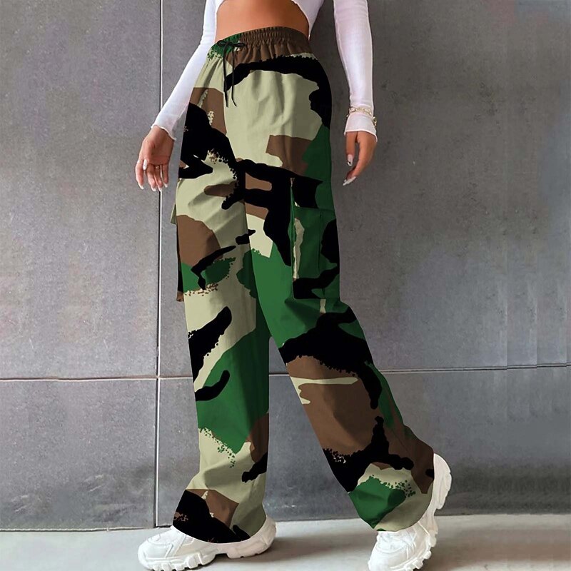 Women's Beach Shorts Casual / Sporty Full Length Natural Camouflage Basic Inelastic Athleisure Gray+Red Pink and Green Golden River Blue Spring, Fall, Winter, Summer4