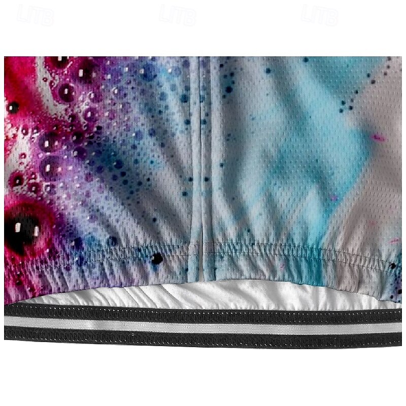 Men's Cycling Jersey Gradient Short Sleeve Bike Tee Tshirt Jersey with 3 Rear Pockets Mountain Bike MTB Quick Dry Anatomic Design Wicking Breathable Sports Blue Fuchsia Clothing Apparel4