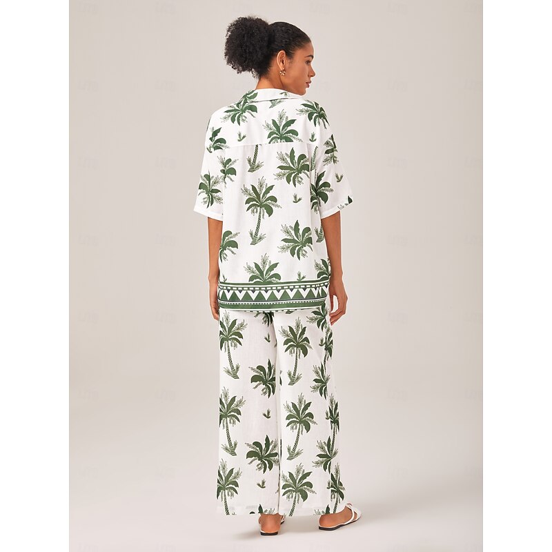 Summer Vacation Floral Loose Two-Piece Set3