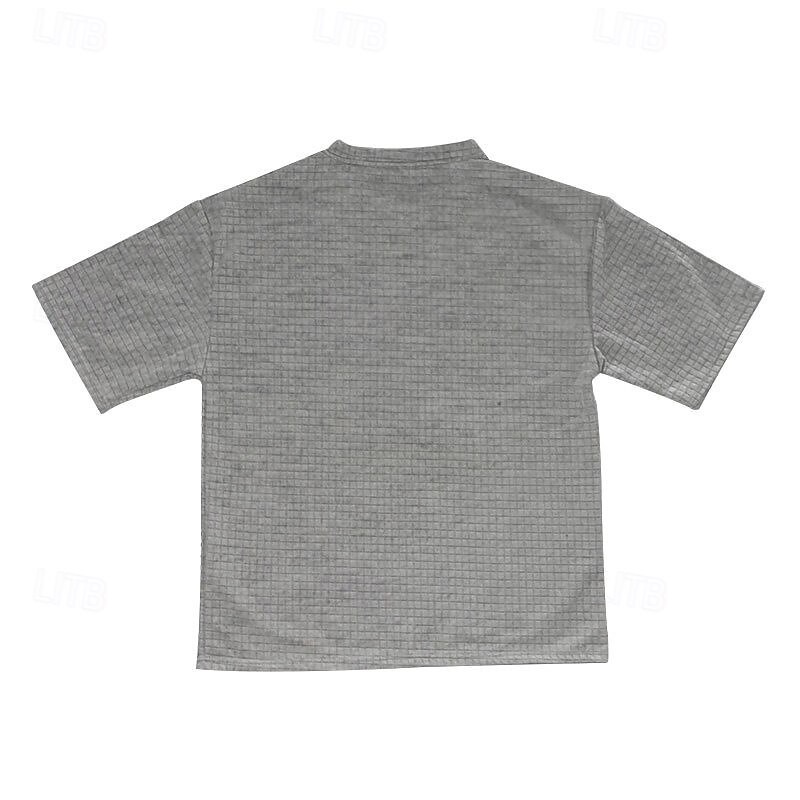 Men's Tracksuit Outfit Set Shorts Crew Neck Outdoor Daily Sports Pocket Drawstring 2 Piece Plain Black White Khaki Polyester Activewear Classic Casual Summer4