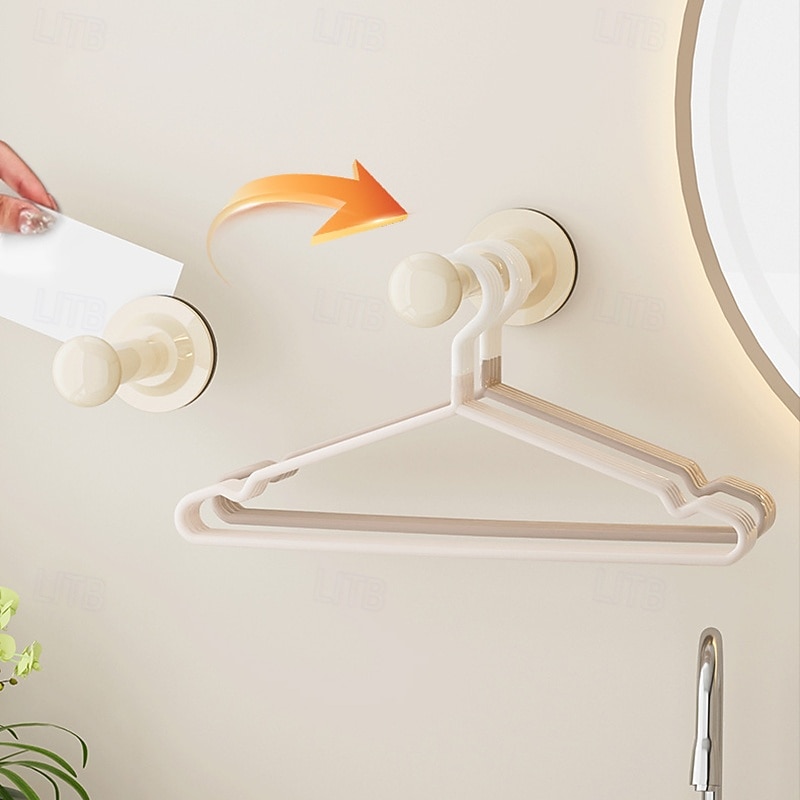 Suction Cup Clothes Hanger Rack, No-Drill Retractable Wall-Mounted Drying Rack for Balcony and Home Organization3