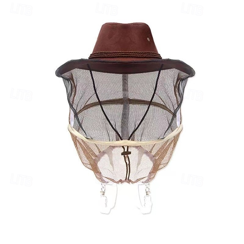 1pcs Protective Cowboy Beekeeper Hat Cowboy Beekeeper Hats with Veil - Durable, Breathable & Protective Gear for Outdoor Activities
