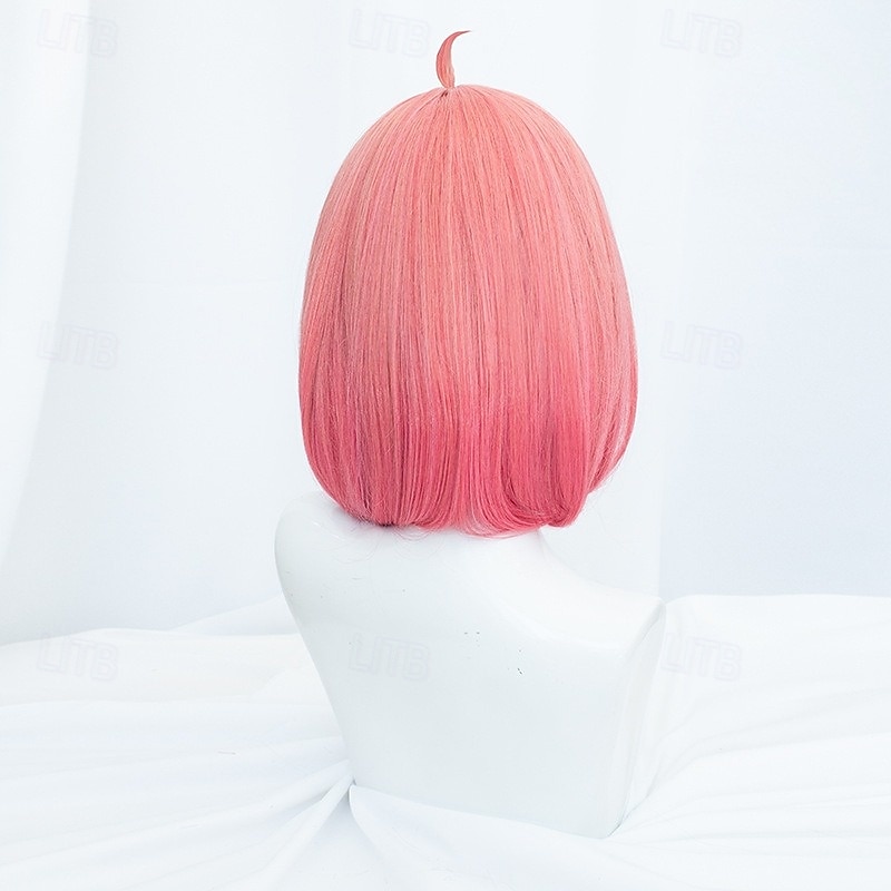 Cosplay Wigs Women's Bob With Bangs / Heat Resistant Fiber kinky Straight Pink Teen Adults' Anime Wig / Synthetic Hair3