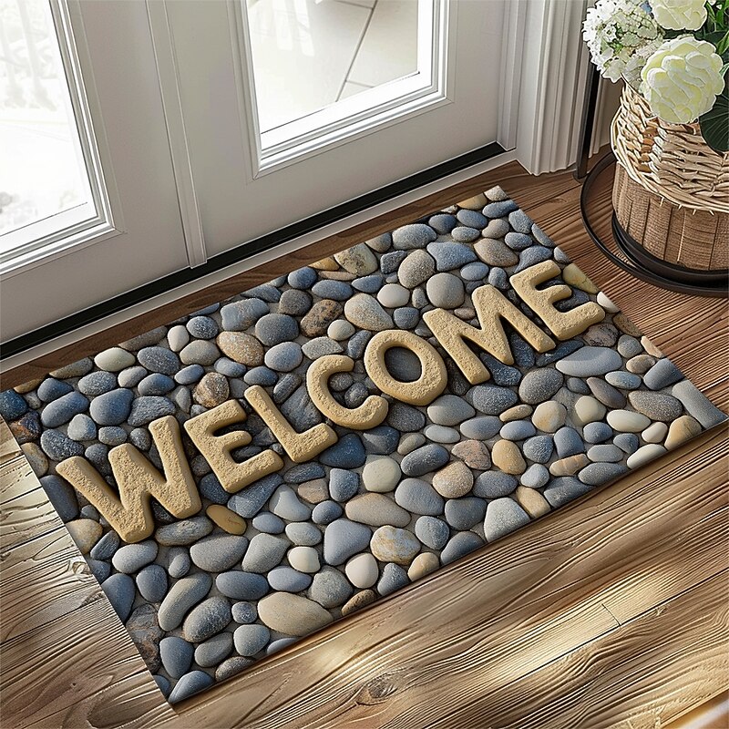 Cobblestone Doormat Kitchen Mat Floor Mat Non-Slip Area Rug Oil Proof Rug Indoor Outdoor Mat Bedroom Decor Bathroom Mat Entrance Rug3