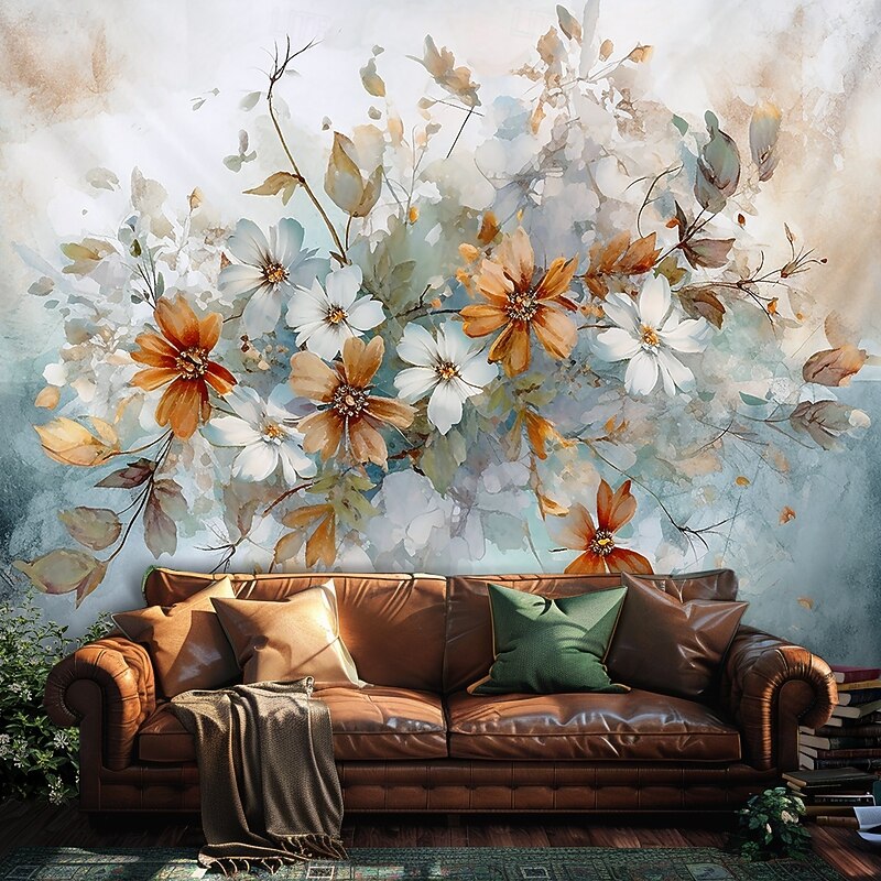 Flowers Hanging Tapestry Wall Art Large Tapestry Mural Decor Photograph Backdrop Blanket Curtain Home Bedroom Living Room Decoration3