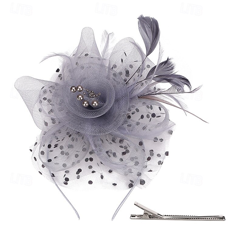 Headpiece Tulle Feathers Wedding Evening Party Elegant Wedding With Feather Headpiece Headwear3