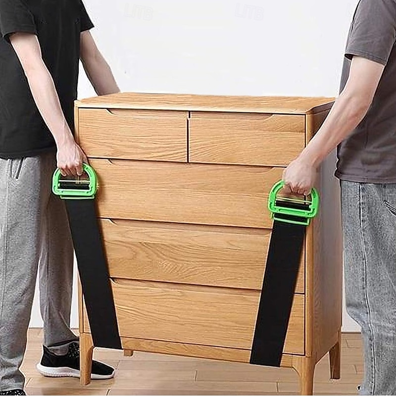 Adjustable Lifting Moving Strap Furniture Moving Straps for Furniture, Boxes, Mattress, Construction Materials and Heavy, Supports Up to 220 Lbs