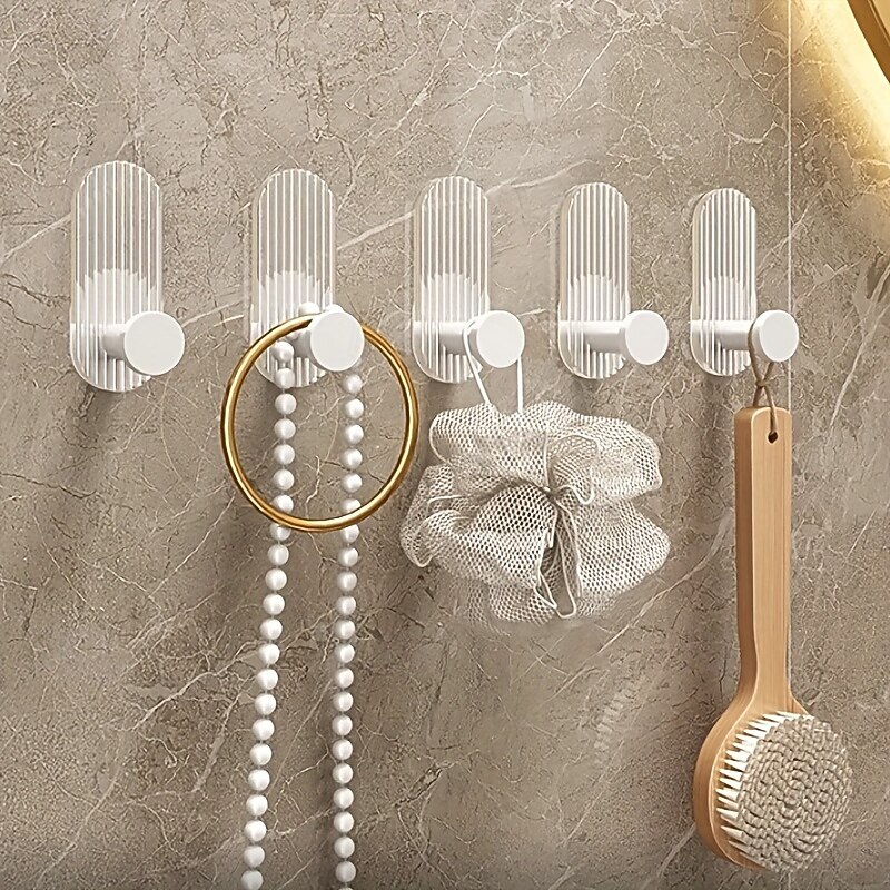 1PC Acrylic Adhesive Hook – No-Drill Strong Sticky Wall Hook for Entryway Keys, Bathroom Towels, Robes, and Clothes Hanging4