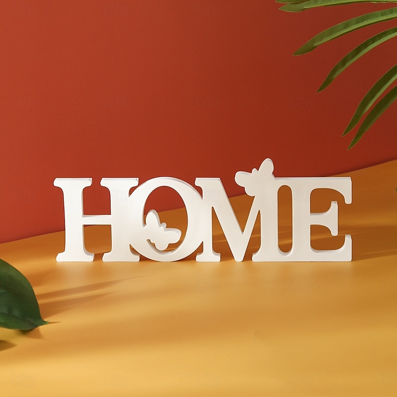 Butterfly HOME Letter Decor – Modern Minimalist PVC Ornament, Creative Tabletop Decoration for Home, Party, and Gathering, Stylish Decorative Craft fo