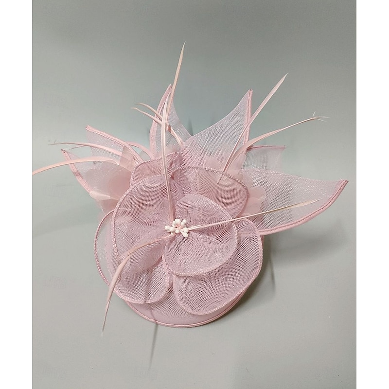 Fascinators Net Veil Hat Wedding Ladies Day With Cap Floral Headpiece Headwear3