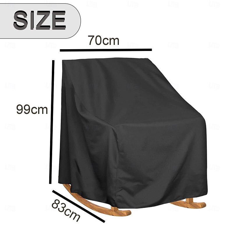 Outdoor Garden Furniture Patio Rocking Chair Covers, Waterproof Patio Egg Rocking Chair Covers, Swivel Chair Cover, Fits as Lawn Lounge Deep Seat Cover, Patio Dining Chair Cover4