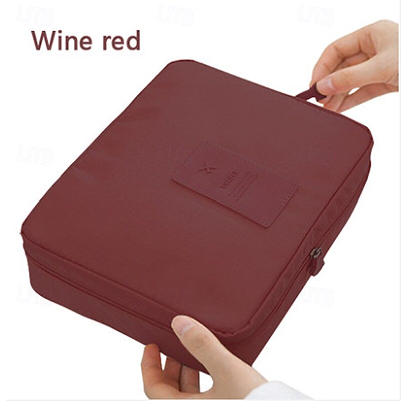 Travel Makeup Bag, Large Capacity Toiletry Bag, Portable Multi-Functional Square Storage Pouch for Cosmetics and Essentials2