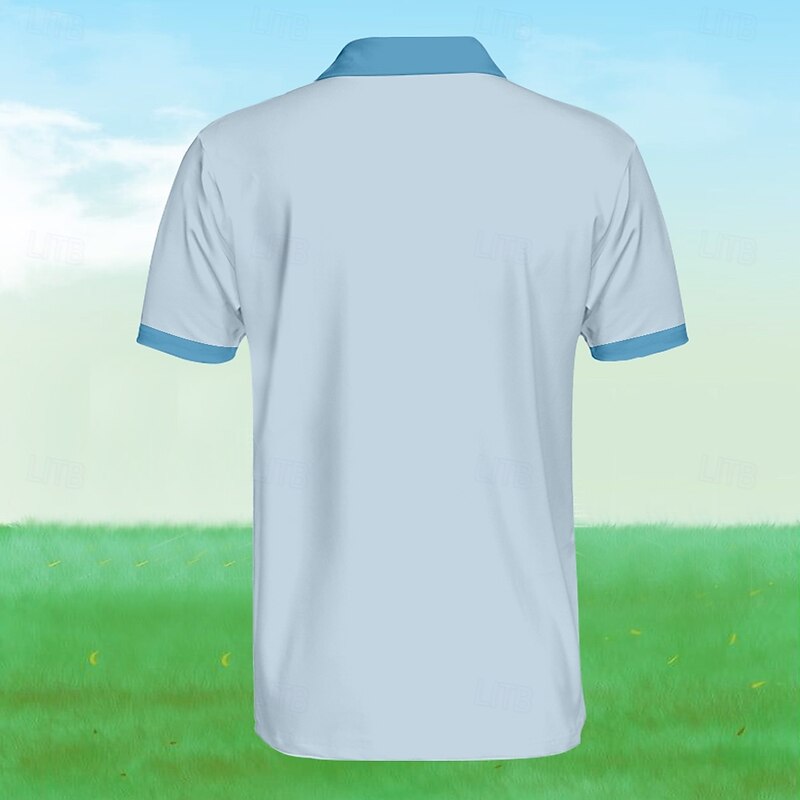 Kentucky Derby Men's Horse Racing Polo Short Sleeve Polo Shirts Collared Shirts Business Casual School Outdoor Daily Wear Festival Outfit 3D Print Summer Spring Fall White2