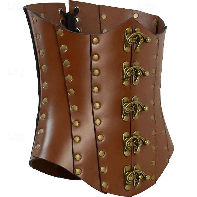 Retro Vintage Punk & Gothic Medieval Underbust Corset Fancy Dress Men's Carnival Masquerade Carnival Performance Masquerade Adults' Corset All Seasons2