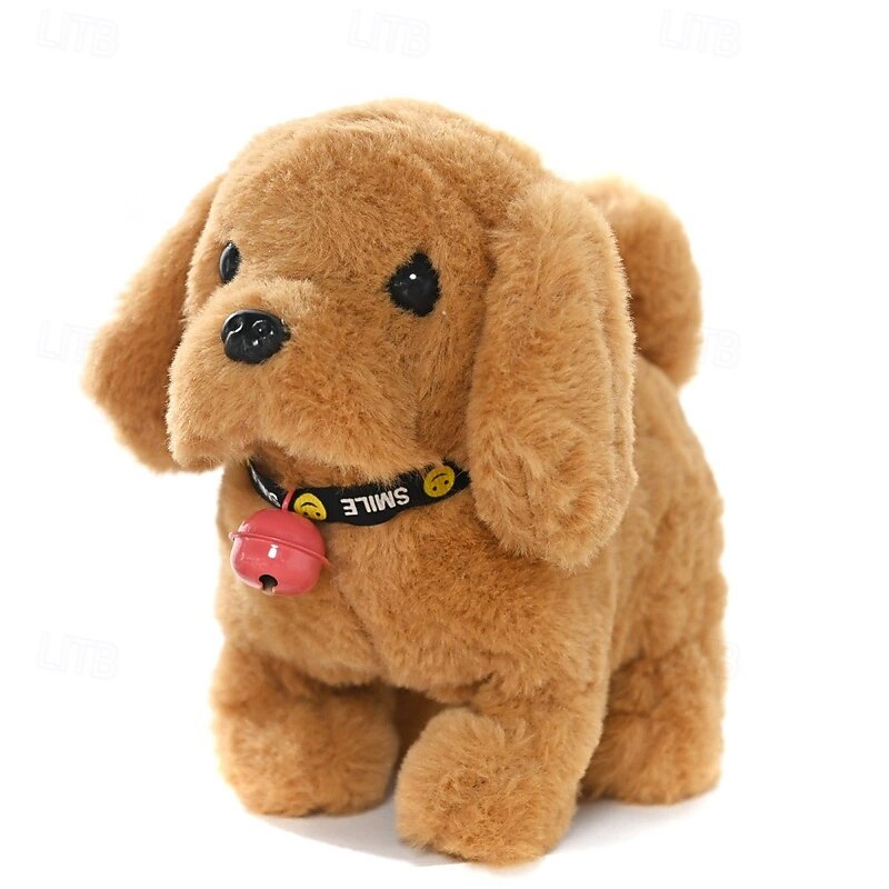 Plush Dog Stuffed Animal Interactive Dog Robot Robotic Dog Barking Touch Control Electronic Pet Robot Puppy Toy Animated Dog for Girl Baby Kid