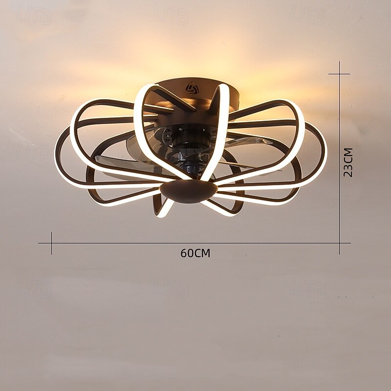 10-Light 60 cm Dimmable Ceiling Fan Metal Silica gel Modern Nordic Style 220-240V3