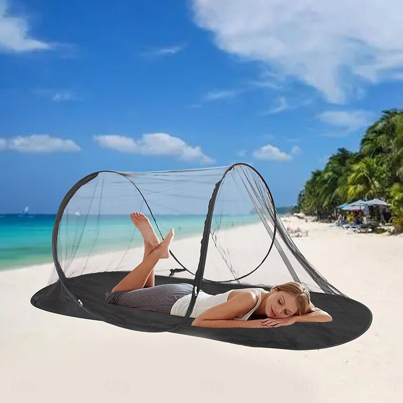 Portable Anti-Mosquito Camping Tent with Hand-Throw Net Lightweight & Durable Polyester Fabric for Outdoor Adventures Large Size Foldable Outdoor Mosquito Net Portable Outdoor