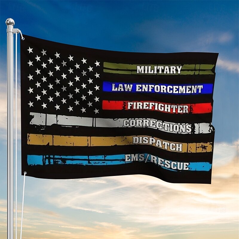 4th of July Veteran's Day Outdoor Indoor With Grommets Patriotic Flag Independence Day American House Yard Garden Decorations Holiday Banner Sign