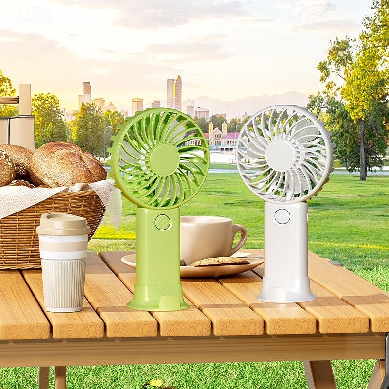 3-Speed Portable Cooling Fan – USB Rechargeable Handheld Electric Fan with 1200mAh Battery for Personal Use3