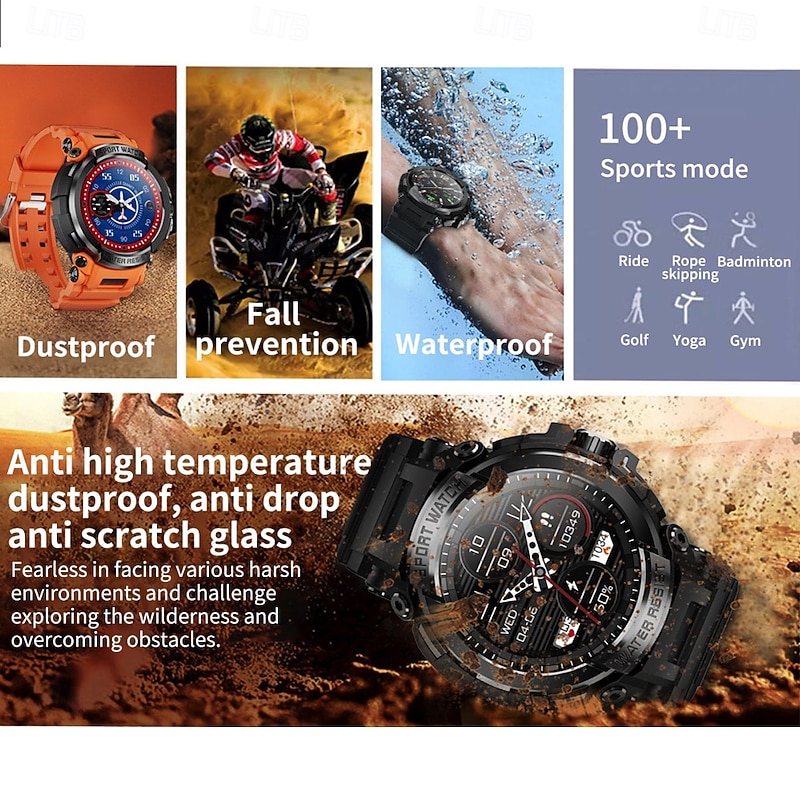 696 YDT90 Smart Watch Fitness Tracker ECG PPG Bluetooth Call Reminder Android iOS IP67 57mm 1.54