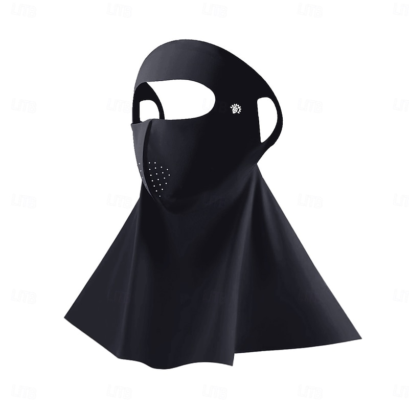 Sun Protection Mask for Women, Ice Silk Full Face UV Protection Neck & Head Cover, Breathable Cycling Face Mask with Neck & Forehead Shield