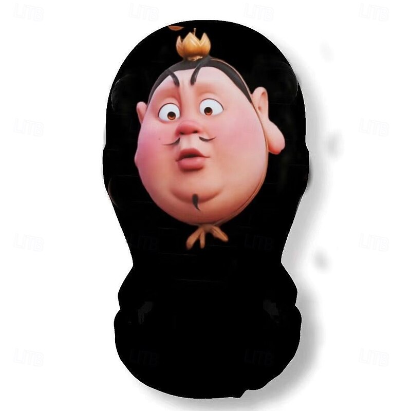 1Pcs Black Nezha Aobing Full Face Mask Cover Faceless Skin Masks Halloween Cosplay Spandex Hood Mask for Unisex Cosplay4