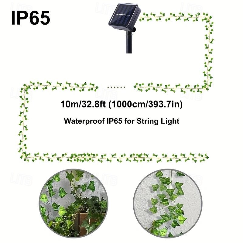 10M-100 LED Beads Outdoor Solar Lights Climbing Tiger Copper Wire Light String Courtyard Garden Wedding Party Balcony Festival Atmosphere Decorative Light String3