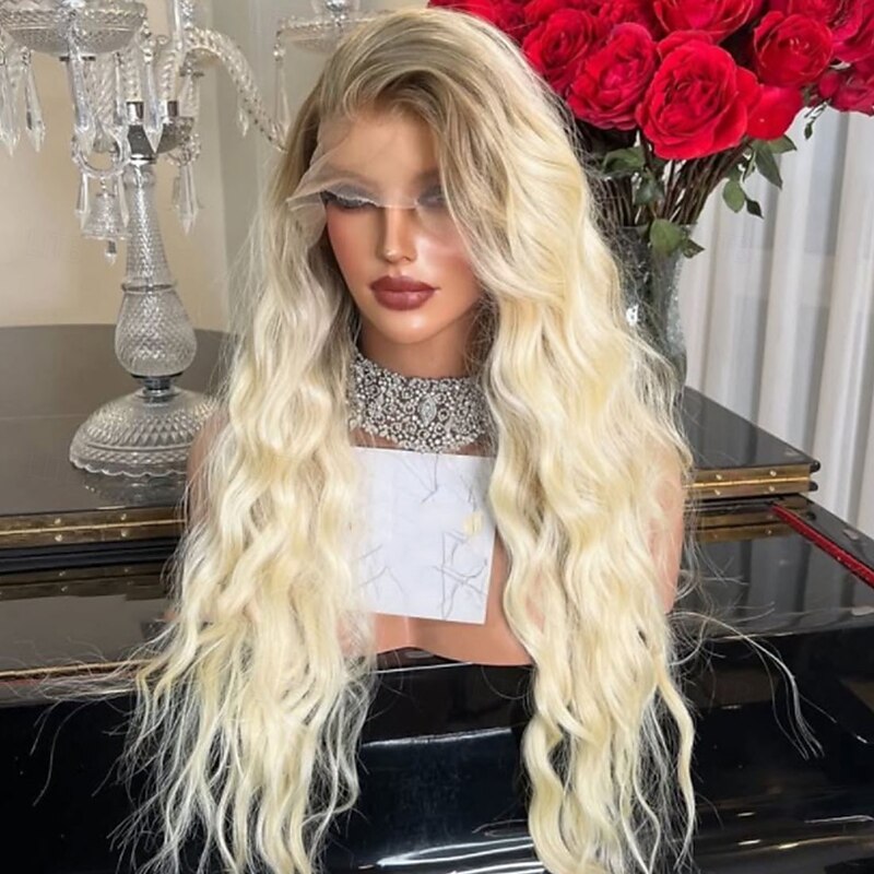 Unprocessed Virgin Hair 5x5 Closure 13x4 Lace Front Wig Layered Haircut Brazilian Hair Natural Wave Blonde Wig 130% 150% Density Ombre Hair Natural Hairline 100% Virgin Glueless For Women Long Human2