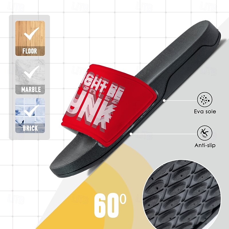 Men's Funny Slide Sandals - Bold "You Might Be Drunk" Print, Comfortable Non-Slip Pool & Beach Slippers, Casual Summer Footwear4