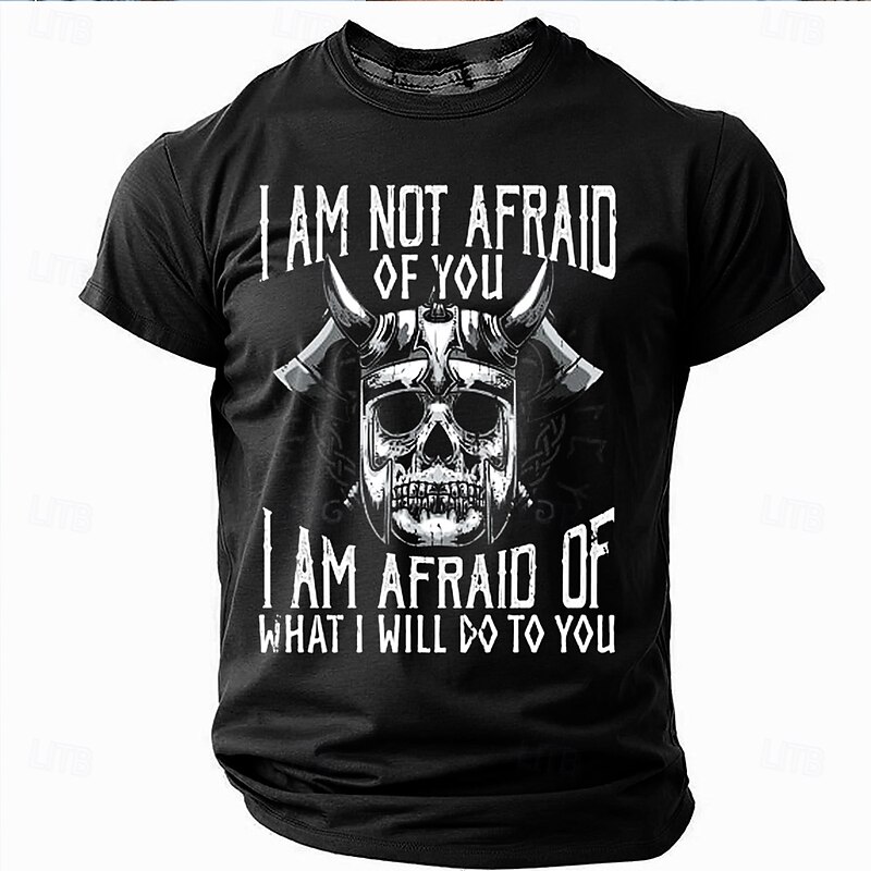 Men's Skull T Shirt Short Sleeve T shirt 3D Print Crew Neck Shirt Gothic Street Dark Party Black Red Blue Summer Spring Clothing Apparel S M L XL XXL XXXL3