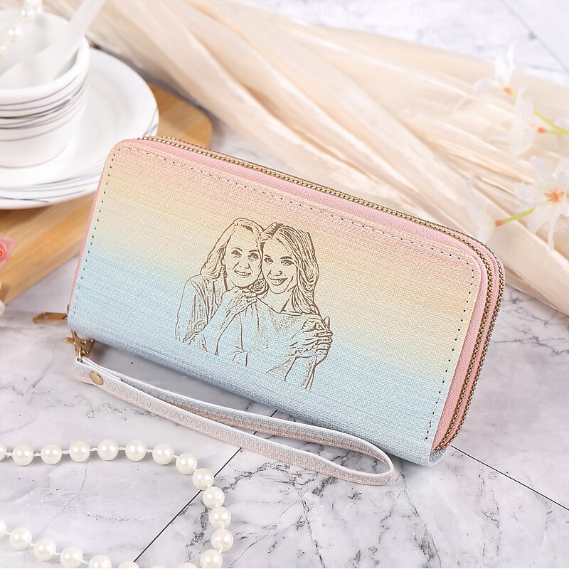 Personalized Photo Wallet Custom Best Gift for Mom – Engraved Leather Wallet, Thoughtful Gift for Mom, Wife, Girlfriend for Valentine's Day, Anniversary, Birthday2
