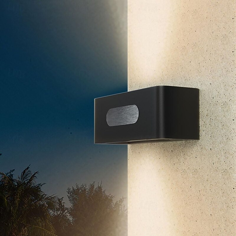 LED Solar Outdoor Wall Lights Step Lights Waterproof Up and Down Security Wall Lamps Energy Saving Step Lights LED Lighting for Garden Step Stair Yard Pathway Backyard Decoration Solar Fence Lights (Warm/White)