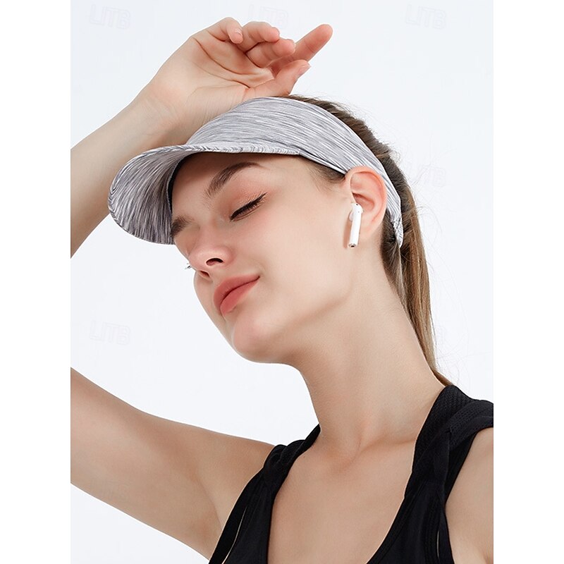 Women's Elastic Sports Hollow Top Sun Hat - Lightweight UV Protection Breathable Sweat-Wicking Hat for Stylish Outdoor Running, Golf, Tennis and Beach Activities4