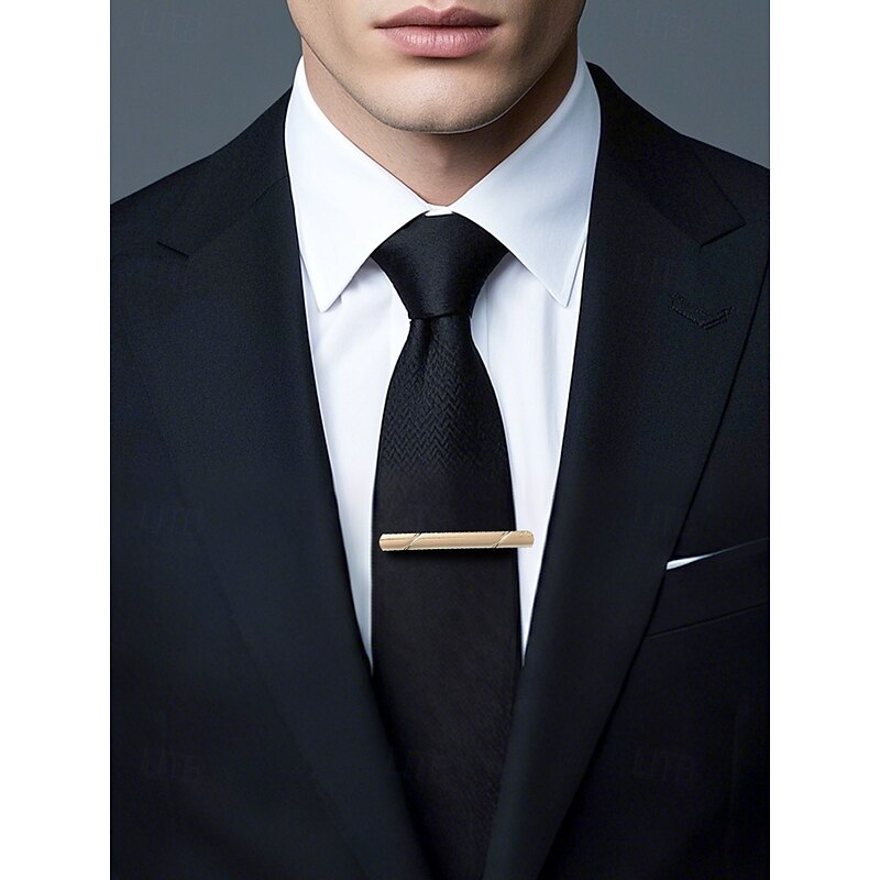 Men's Classic Metal Tie Clip - 7 Colors Available, Simple Polished Design, Formal Business Wedding Accessories for Men3
