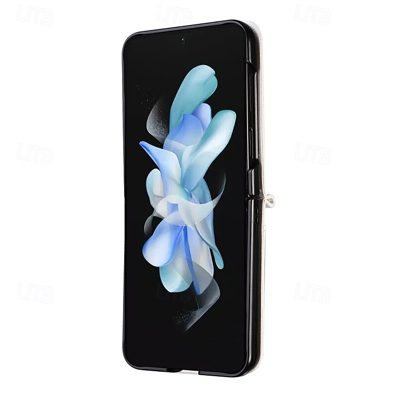 Phone Case For Samsung Galaxy Z Flip 7 Z Flip 6 Z Flip 5 Z Flip 4 Back Cover Magnetic Support Wireless Charging Card Slot Retro TPU PU Leather2