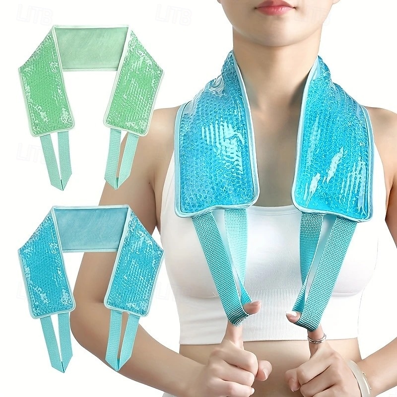 Ice Pack for Neck Pain Relief, Summer Cooling, Neck Ice Pack Wrap for Cervical Pain Relief, Office Pressure, Sports Injuries, Swelling