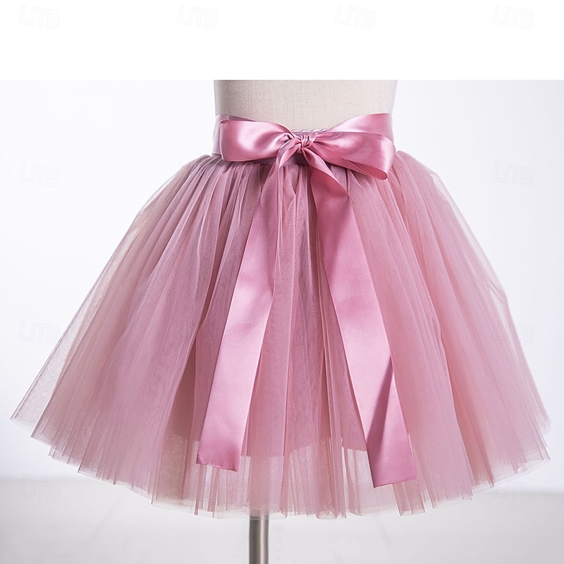 Retro Vintage 1950s Petticoat Hoop Skirt Tutu Under Skirt A-Line Fancy Dress Girls' Masquerade Party Evening Wear Cocktail Party Tea Party Kid's Skirt