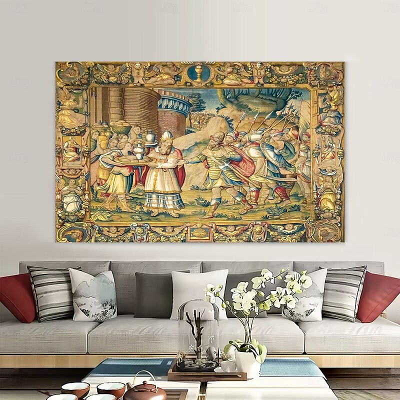 Medieval Tapestry Middle Age Tapestry Wall Art Large Tapestry Mural Decor Photograph Backdrop Blanket Curtain Home Bedroom Living Room Decoration4