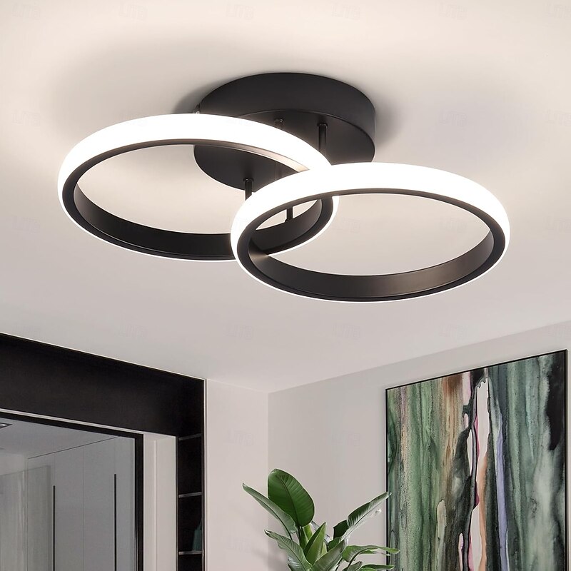 Black and Gold LED Corridor Light Fixtures Modern LED Ceiling Fixtures Close to Ceiling Lights Suitable for Corridors Bedrooms Bathrooms Kitchens Balconies Ceiling Lights2