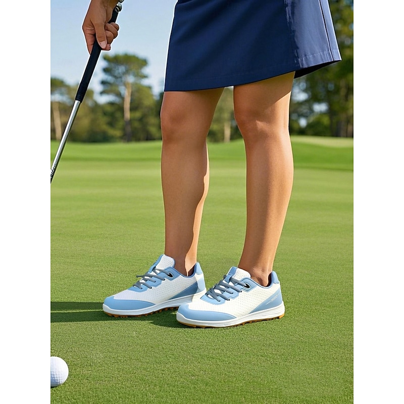 Women's Sneakers Flyknit Shoes Outdoor Daily Travel Contrast Color Flat Heel Round Toe Sporty Casual Comfort Walking Faux Leather Tissage Volant Lace-up White / Blue Black White