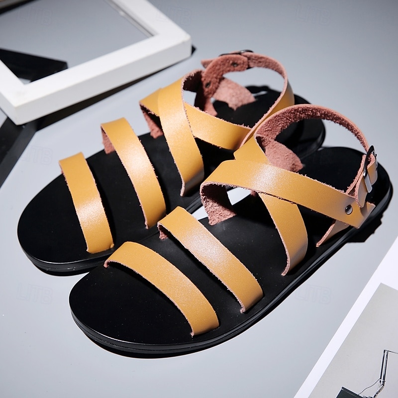 Men's Casual Strappy Sandals with Adjustable Buckles, Lightweight Comfort for Everyday Wear2